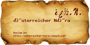 Österreicher Nóra névjegykártya