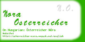 nora osterreicher business card