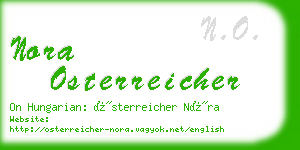 nora osterreicher business card